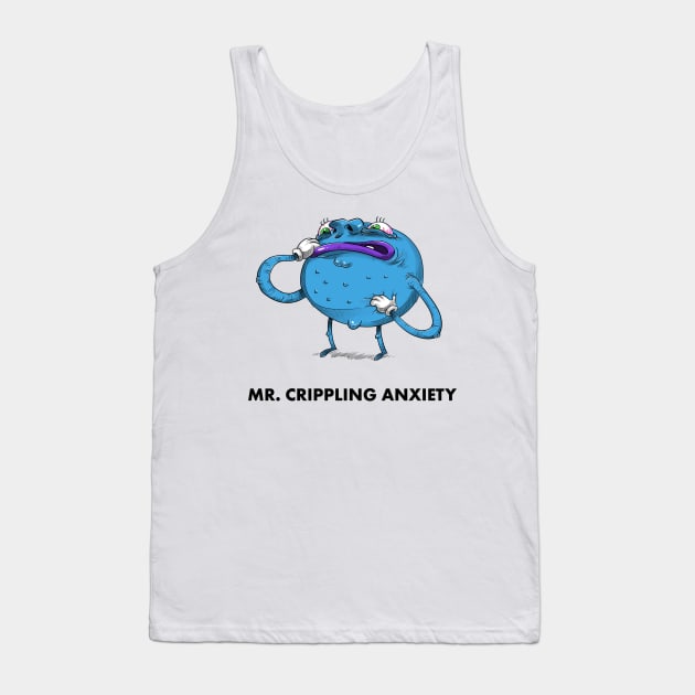 Mr Men Grown Up - Crippling Anxiety Tank Top by idrawcartoons